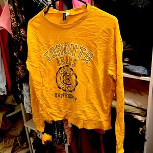Mustard yellow Toronto bears sweater